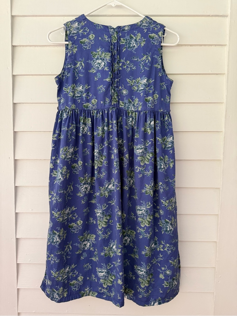 Vintage Cornelloki Floral Cotton Dress XS Blue Cottagecore Button Front - Picture 3 of 7